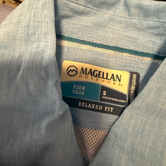 NWT Magellan Outdoors Blue Casual Button Down Shirt - Picture 7 of 7